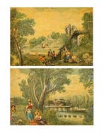 Scuola Olandese(XIX), firmato Montaruli Bar - Paesaggio