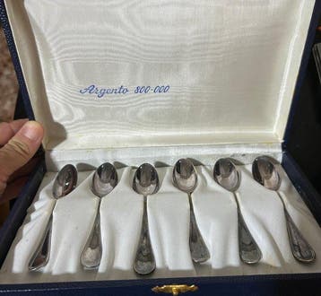 greggio - Koffielepel (6) - .800 zilver