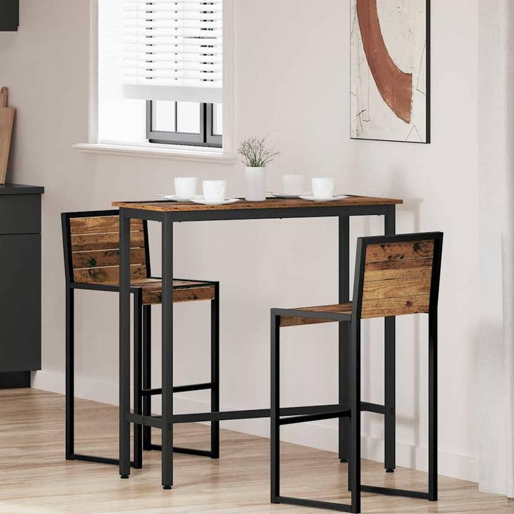 vidaXL Tafel Oudhout 100 x 40 x 100,5 cm Engineered hout en, Huis en Inrichting, Tafels | Salontafels, Nieuw, Minder dan 50 cm