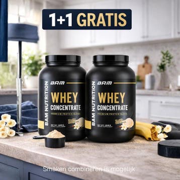 Eiwitpoeder actie 1+1 GRATIS (€16,99 per kg!) !LAATSE WEEK!, Verzenden, Nieuw, Poeder of Drank