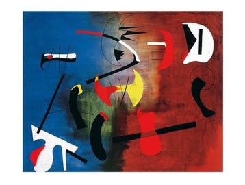 Kunstdruk Joan Miro - Peinture 80x60cm, Verzenden, Nieuw