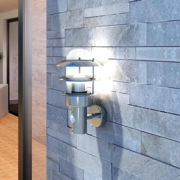 vidaXL Buitenmuurlamp met bewegingssensor RVS, Verzenden, Nieuw, Rvs