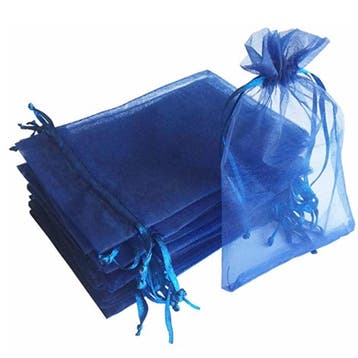 Organza Zakjes - 10x15 cm - Donkerblauw - 100 Stuks -, Verzenden, Nieuw