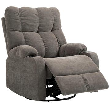 Relaxstoel Met Voetensteun, Moderne Loungestoel, Draaibaar,, Verzenden, Nieuw