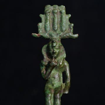 Oude Egypte, late periode Brons Standbeeld van Harpocrates