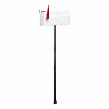G2 Amerikaanse brievenbus US Mailbox met paal - wit, Tuin en Terras, Brievenbussen, Verzenden, Nieuw