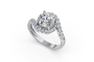 Ring - 14 karaat Witgoud - 2.50ct. tw. Diamant (Lab-grown) -, Nieuw