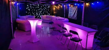 Led verlichte statafel, tafels, kubussen, led bollen huren, Ophalen, Nieuw