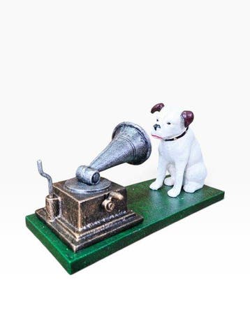Decoratief ornament - Nipper Dog en Grammofoon