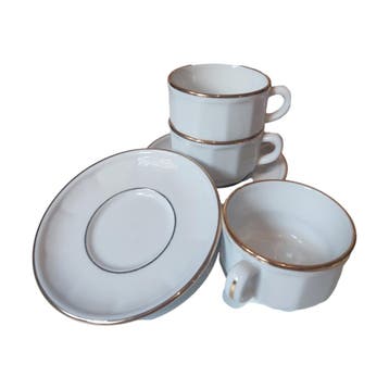 Apilco koffiekop met schotel – Set van 3 stuks, Ophalen of Verzenden, Nieuw