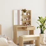vidaXL Kaptafel met spiegel 74,5x40x141 cm sonoma, Huis en Inrichting, Tafels | Salontafels, 50 tot 100 cm, Verzenden, Nieuw, Minder dan 50 cm