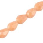 10 x Top facet druppel 7x5mm Vintage orange peach opaque, Ophalen of Verzenden, Nieuw, Kraal