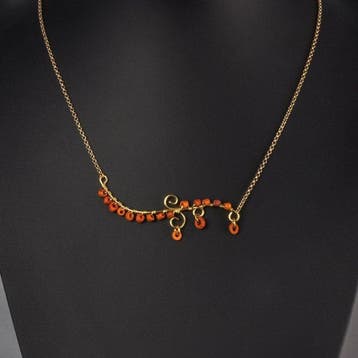Oud-Romeins Ketting met draadgewikkelde Romeinse kralen en