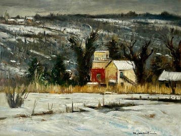 Umberto Montini (1897-1978) - Casolare nella Neve