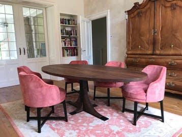 Ovale noten eettafel Frjemd - Vele afmetingen - Westra tafel, Overige houtsoorten, 100 tot 150 cm, Vijf personen of meer, Moderne en luxe stijl noten houten eettafels van Westra 