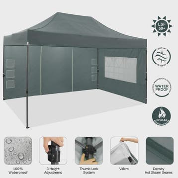3x4.5m Pop-Up Partytent met 4 Zijpanelen - Waterdicht & UV-b, Verzenden, Nieuw