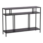 Console tafel Kumlinge metaal 78x110x30 cm zwart [en.casa], Huis en Inrichting, Tafels | Sidetables, Verzenden, Nieuw