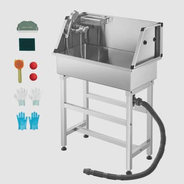 RVS Hond Wasstation 34"/62" - Professionele Hondenbadkuip me, Verzenden, Nieuw