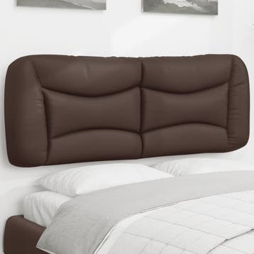 vidaXL Hoofdbordkussen Hvar 120 cm kunstleer bruin, Verzenden, Nieuw, Bruin, Overige materialen