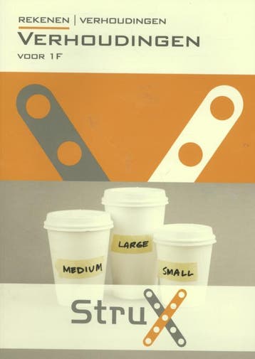 Rekenen verhoudingen / Verhoudingen; Voor 1F / StruX, Verzenden, Zo goed als nieuw, Piet Bandstra