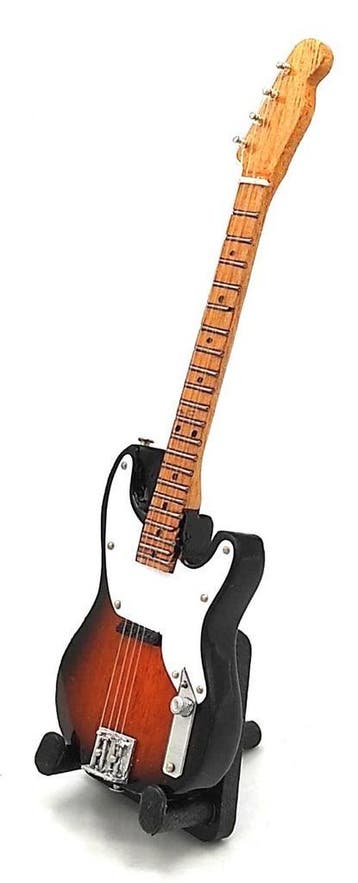 Baby miniatuur replica Fender basgitaar - Sting The Police, Ophalen of Verzenden, Nieuw, Pop, Beeldje of Miniatuur