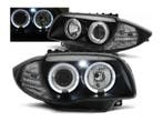 Angel Eyes koplamp units Black geschikt voor BMW 1 E87 – E81, Verzenden, Nieuw, Universele onderdelen