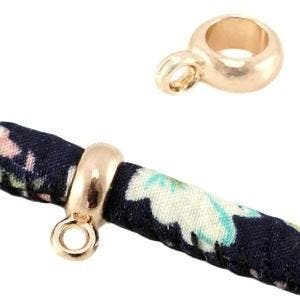 2 x metalen ring hanger met oog Ø5.2mm Light rose gold Ø5., Ophalen of Verzenden, Nieuw, Bedel