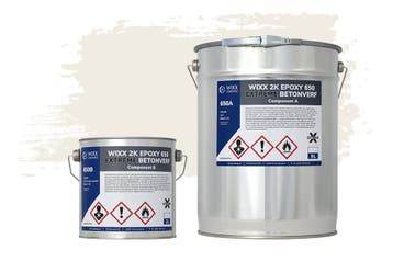 Wixx 2K Epoxy 650 Extreme Betoncoating RAL 9010 | Zuiver Wit, Verzenden, Wit, Nieuw, Verf