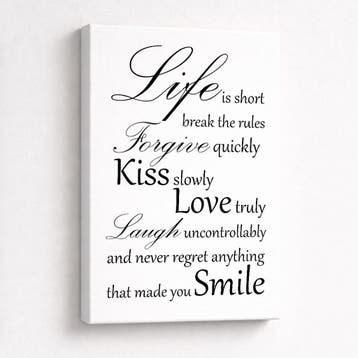 Canvas met tekst of quote | Persoonlijk en op maat, Nieuw, Minimalistisch, Schilderij, Verzenden