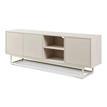 Commode Boxholm 160x30x57 cm havermout [en.casa], Verzenden, Nieuw