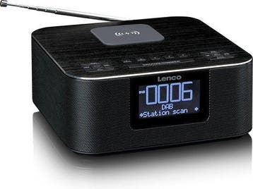 Wekkerradio - Digitale wekker - Alarmklok - Zwart - Lenco -, Verzenden, Zo goed als nieuw