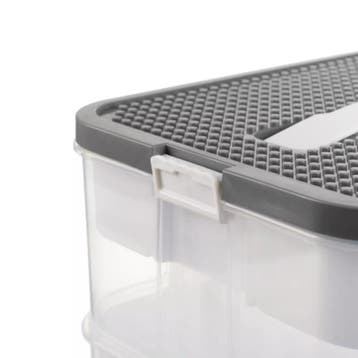Kruzzel opbergbox 3 lagen 22 liter – transparante modulai., Ophalen of Verzenden, Nieuw