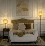 Set van 2 Lampen – Vloerlamp en Tafellamp met Linnen Kap, Verzenden, Nieuw