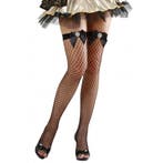 Dames visnet kousen zwart met strik - Kousen, Hobby en Vrije tijd, Verzenden, Nieuw