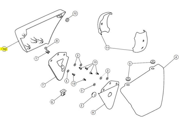 INTERCEPTOR LH SIDE PANEL ASSEMB - 1030067C, Motoren, Onderdelen | Merk-onafhankelijk, Nieuw, Verzenden