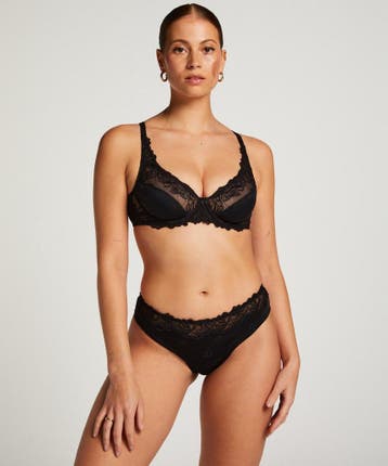 Hunkemöller - Maat D85 - Niet-voorgevormde BH Diva - zwart, Verzenden