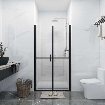 vidaXL Douchedeur (78-81)x190 cm ESG transparant, Verzenden, Nieuw