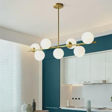Moderne Magische Bonen Glas Kroonluchter - 6/7 Lampen - Goud, Verzenden, Nieuw