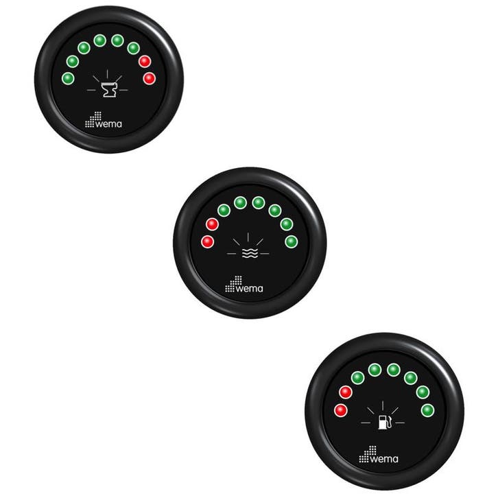 Niveaumeters LED - Wema, Watersport en Boten, Bootonderdelen, Nieuw, Zeilboot of Motorboot, Ophalen of Verzenden