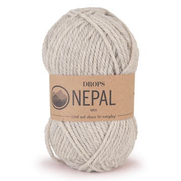 DROPS Nepal Mix - 0500 lichtgrijs - Wol Garen, Ophalen of Verzenden, Nieuw