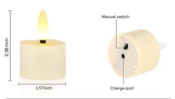 Set van 6 Oplaadbare LED Kaarsen met Afstandsbediening Timer, Huis en Inrichting, Woonaccessoires | Kandelaars en Kaarsen, Verzenden