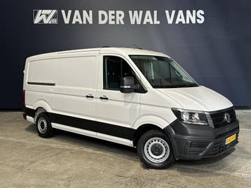 Volkswagen Crafter 2.0 TDI 141pk L3H2 L2H1 inrichting Euro6, Stof, Gebruikt, Volkswagen, Wit