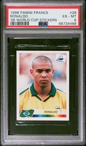 Panini 1998 Panini France World Cup Ronaldo 28 - PSA 6 - 1, Verzamelen, Nieuw