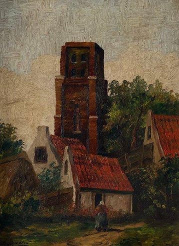 L.Hartman (XX) - Stadsgezicht
