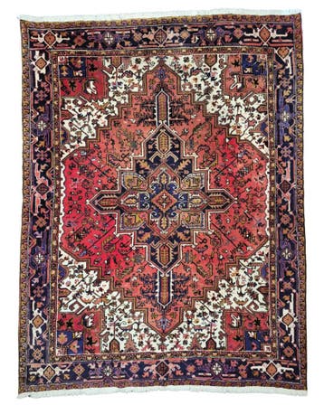 Groot Perzisch tapijt Heriz 250x350 wollen vloerkeed Iran, 200 cm of meer, Ophalen of Verzenden, Zo goed als nieuw, Rechthoekig