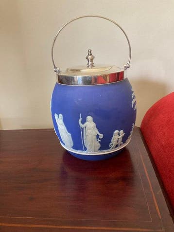 Wedgwood - Potdeksel - Keramiek, Verzilverd -, Antiek en Kunst