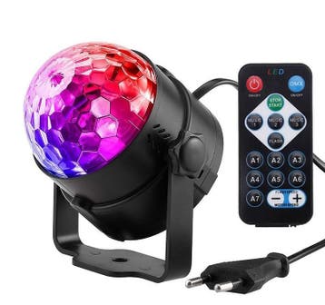 Disco bal bol verlichting licht LED lamp + VOICE & AFST. RGB, Verzenden, Nieuw