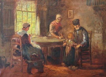 C. Terlouw? ( XIX-XX ) - Huiselijk familie tafereel