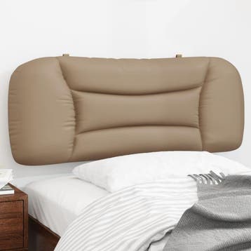 vidaXL Hoofdbordkussen Hvar 100 cm kunstleer, Verzenden, Nieuw, Bruin, Overige materialen