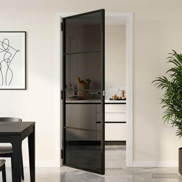 vidaXL Binnendeur 83 x 201,5 cm Gelaagd Glas en Aluminium, Verzenden, Nieuw